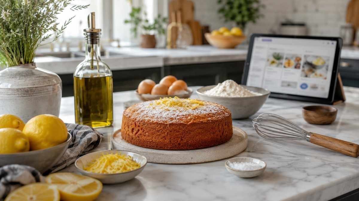 How To Make Rustic Olive Oil Lemon Cake