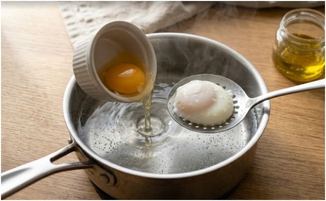 Poach the eggs