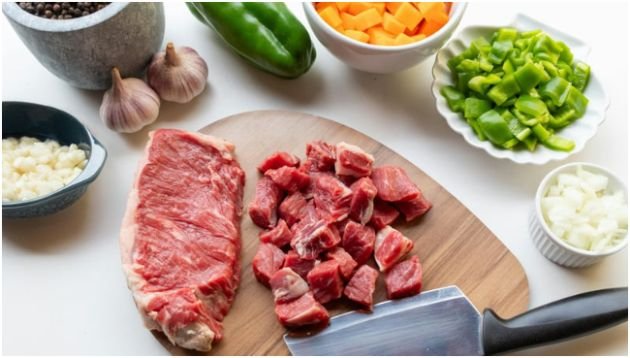 Ingredients for Turkish Lamb Stew with Vegetables