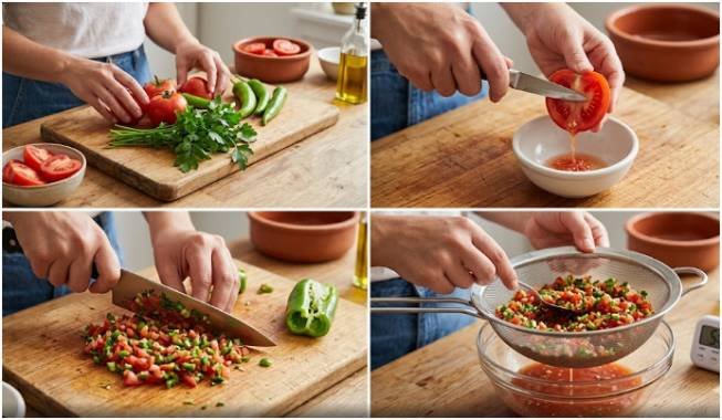 How to Make Turkish Ezme Salad Step by Step